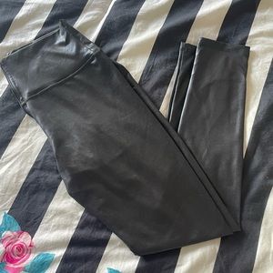 High rise faux leather  colombian leggings